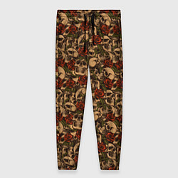 Женские брюки Черепа в Розах