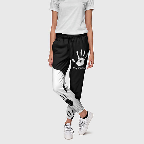 Женские брюки TES WE KNOW МЫ ЗНАЕМ / 3D-принт – фото 3