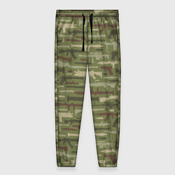 Брюки женские Оружие камуфляж, цвет: 3D-принт