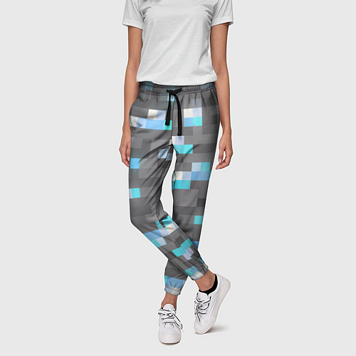 Женские брюки АЛМАЗНАЯ РУДА DIAMOND ORE MINCRAFT / 3D-принт – фото 3