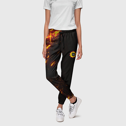 Женские брюки Serious Sam Fire Wave / 3D-принт – фото 3