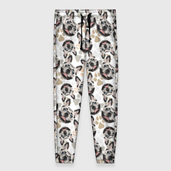 Брюки женские Собака Французский Бульдог French Bulldog, цвет: 3D-принт