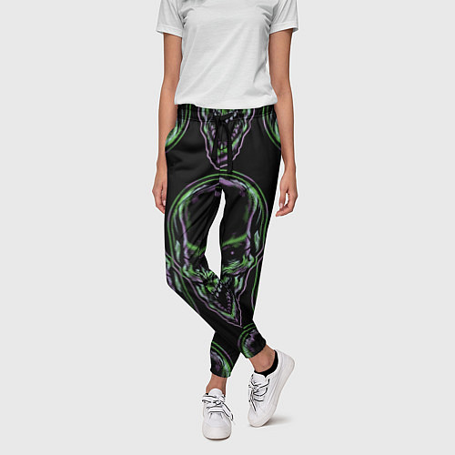Женские брюки Skulls vanguard pattern 2077 / 3D-принт – фото 3