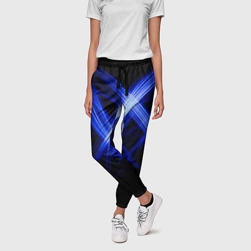 Женские брюки Синяя бесконечность энергии / 3D-принт – фото 3