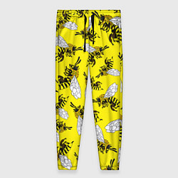 Женские брюки Пчелы на желтом