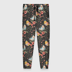 Женские брюки Птички на ветках