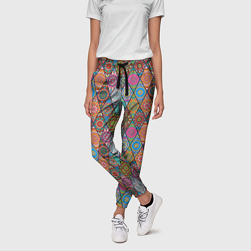 Женские брюки Мандалы Текстура / 3D-принт – фото 3