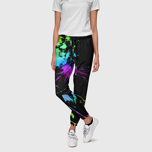 Женские брюки Neon vanguard fashion pattern / 3D-принт – фото 3