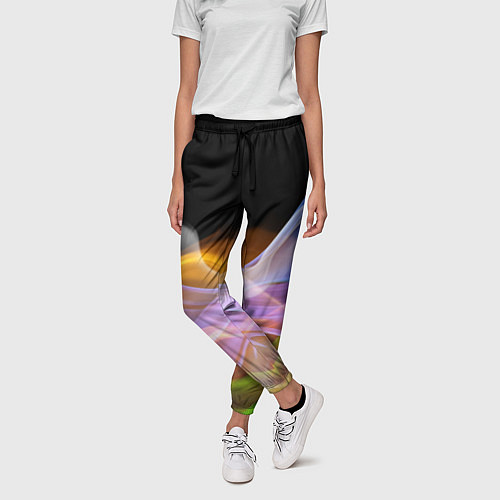 Женские брюки Цветной дым Color pattern / 3D-принт – фото 3