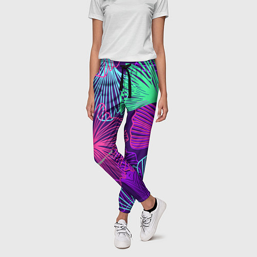 Женские брюки Neon color pattern Fashion 2023 / 3D-принт – фото 3