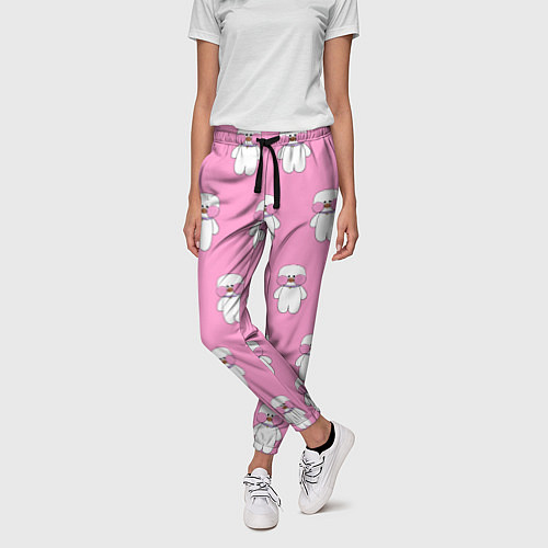 Женские брюки ЛАЛАФАНФАН на розовом фоне / 3D-принт – фото 3