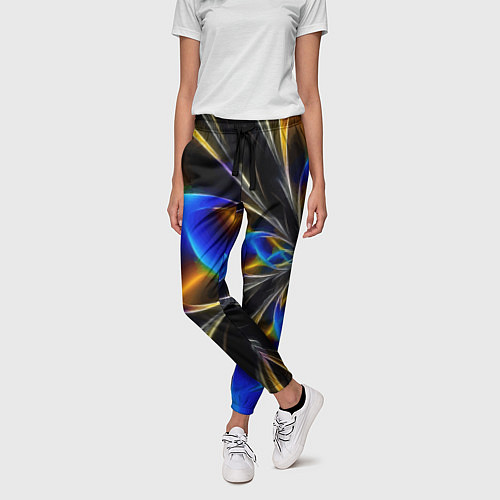 Женские брюки Neon vanguard pattern Fashion 2023 / 3D-принт – фото 3