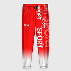 Брюки женские Надпись - Sport, цвет: 3D-принт