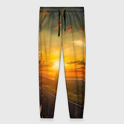 Брюки женские Закат у океана, цвет: 3D-принт