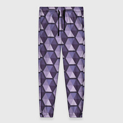 Женские брюки Фиолетовые шестиугольники