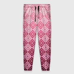Женские брюки Розовый геометрический градиентный узор