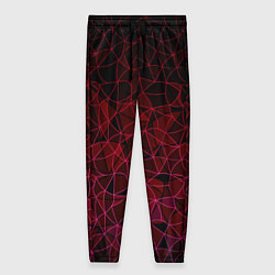 Женские брюки Темно-красный абстрактный узор