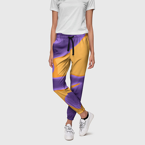 Женские брюки Фиолетовая река / 3D-принт – фото 3