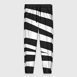 Женские брюки Зебра чёрные и белые полосы