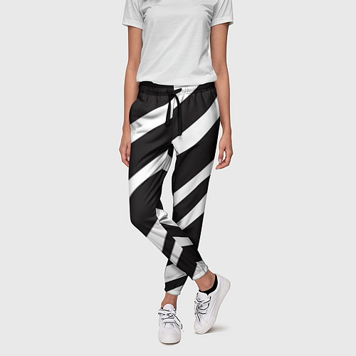 Женские брюки Анималистичный рисунок зебра / 3D-принт – фото 3
