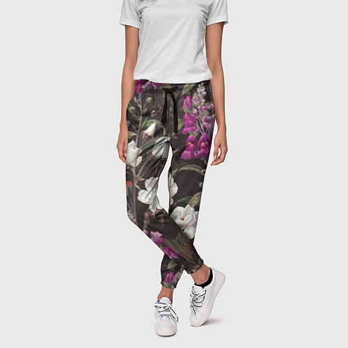 Женские брюки Цветы Ночные Розы / 3D-принт – фото 3