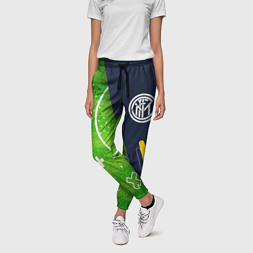 Женские брюки Inter football field / 3D-принт – фото 3