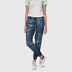 Брюки женские Джинсовка jeans, цвет: 3D-принт — фото 2