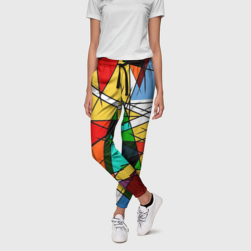 Женские брюки Грубый абстрактный фон / 3D-принт – фото 3
