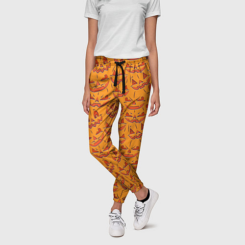Женские брюки Halloween Pumpkin Pattern / 3D-принт – фото 3