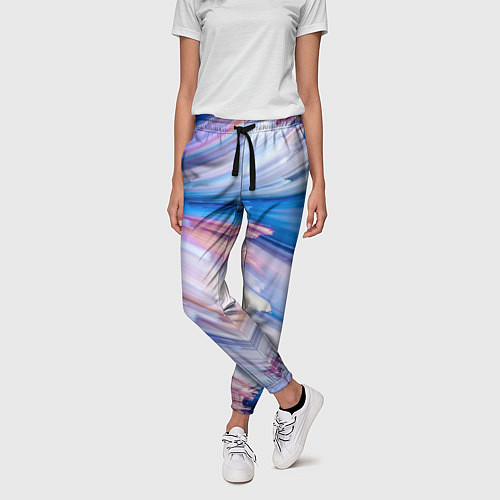 Женские брюки Красочные линии / 3D-принт – фото 3