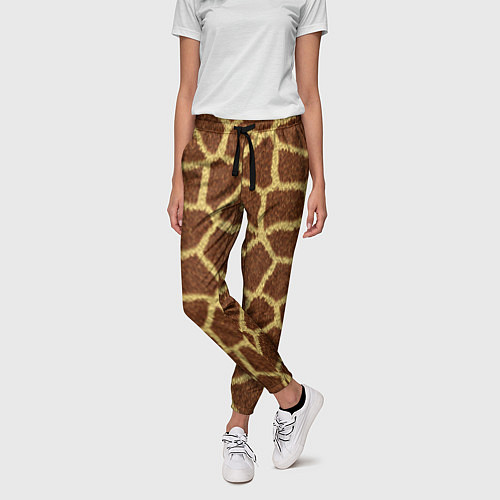 Женские брюки Текстура жирафа / 3D-принт – фото 3