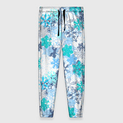 Брюки женские Снежные узоры, цвет: 3D-принт