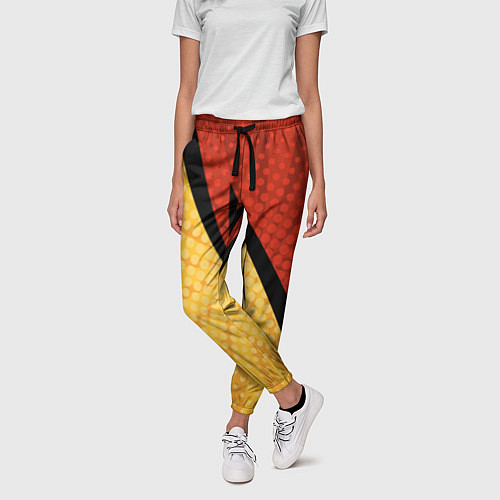 Женские брюки Желтая красная молния / 3D-принт – фото 3