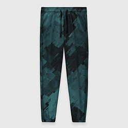 Брюки женские Полосы синие и чёрные, цвет: 3D-принт