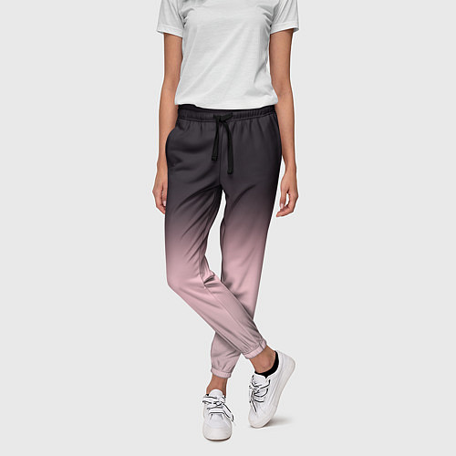 Женские брюки Градиент: от черного к розовому / 3D-принт – фото 3