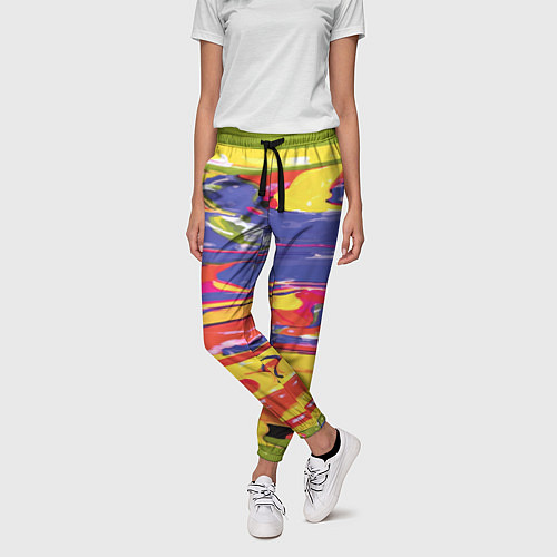 Женские брюки Красочный бум / 3D-принт – фото 3