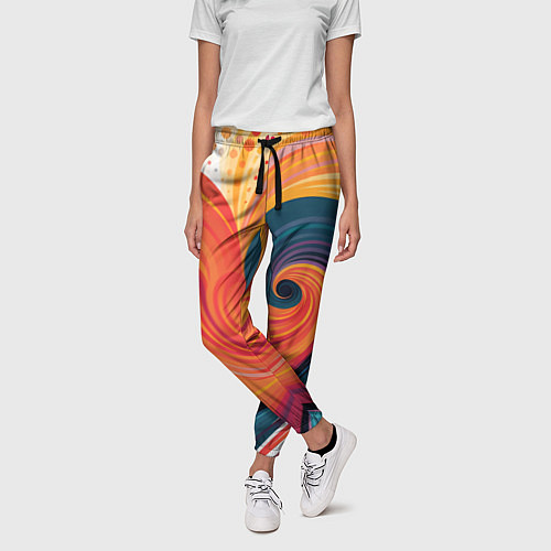 Женские брюки Вихрь цвета / 3D-принт – фото 3