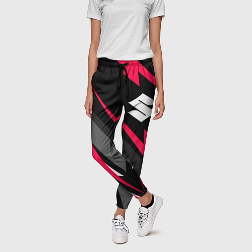 Женские брюки Suzuki fast lines / 3D-принт – фото 3