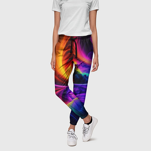 Женские брюки Неоновая краска / 3D-принт – фото 3