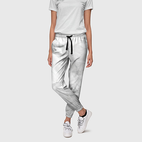 Женские брюки Мятая бумага - текстура / 3D-принт – фото 3