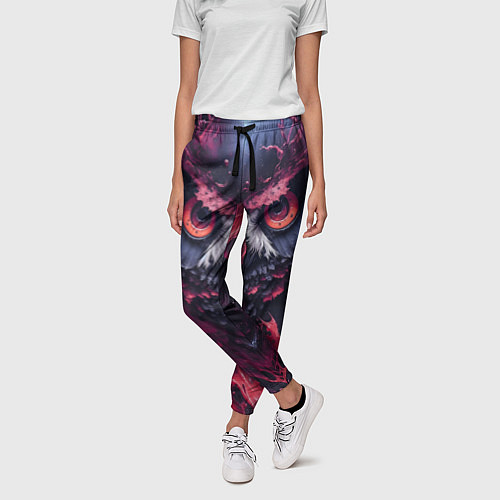 Женские брюки Сова взгляд краска / 3D-принт – фото 3