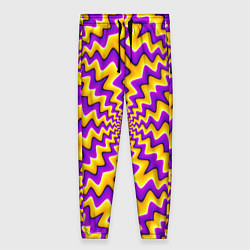 Женские брюки Желто-фиолетовая иллюзия вращения