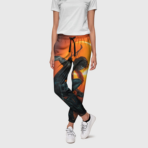 Женские брюки Тень Лары Крофт / 3D-принт – фото 3