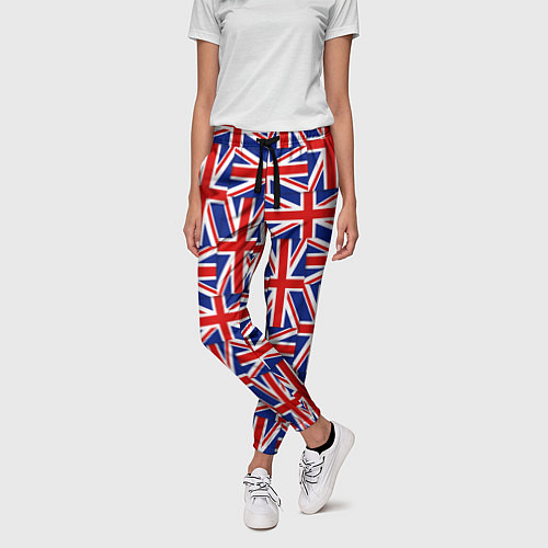 Женские брюки Флаги Великобритании / 3D-принт – фото 3