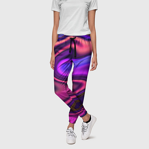 Женские брюки Волшебные волны / 3D-принт – фото 3