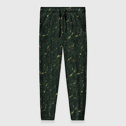 Женские брюки Текстура зелёный мрамор