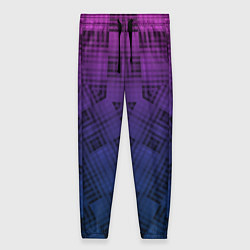 Женские брюки Пурпурно-синий геометрический узор