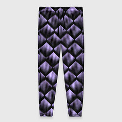 Женские брюки Фиолетовые выпуклые ромбы