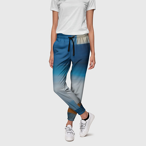 Женские брюки Синяя палитра / 3D-принт – фото 3