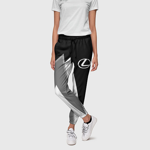 Женские брюки Лексус - спортивный серый / 3D-принт – фото 3
